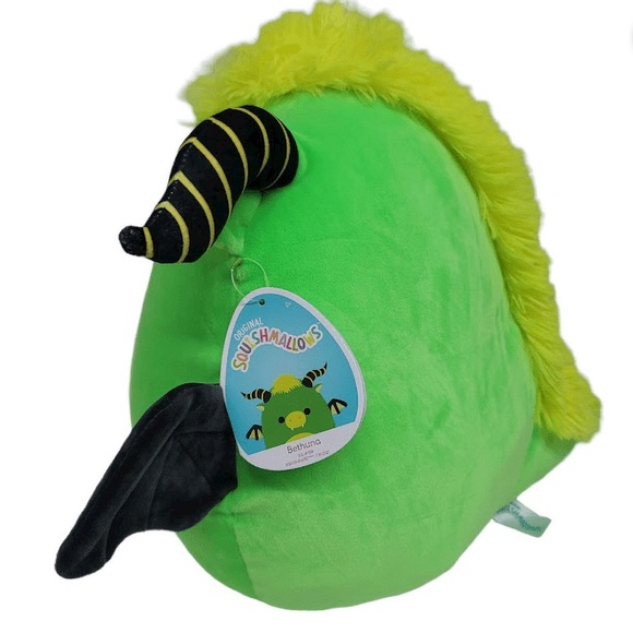 Squishmallow Bethuna The Horned Dragon HTF Exclusive Blacklight Edition 12in - Picture 9 of 16